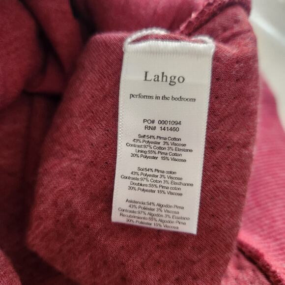 Lunya Lahgo Restore Double Faced Crew Sweatshirt Men Small Red NWOT - Picture 5 of 7